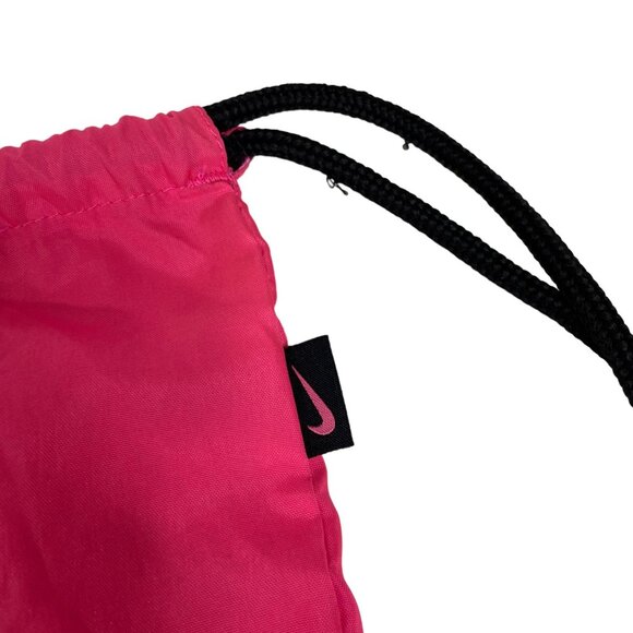 Nike Drawstring Bag Just Do It Backpack Hot Pink Black Graffiti Sling String - Picture 3 of 6